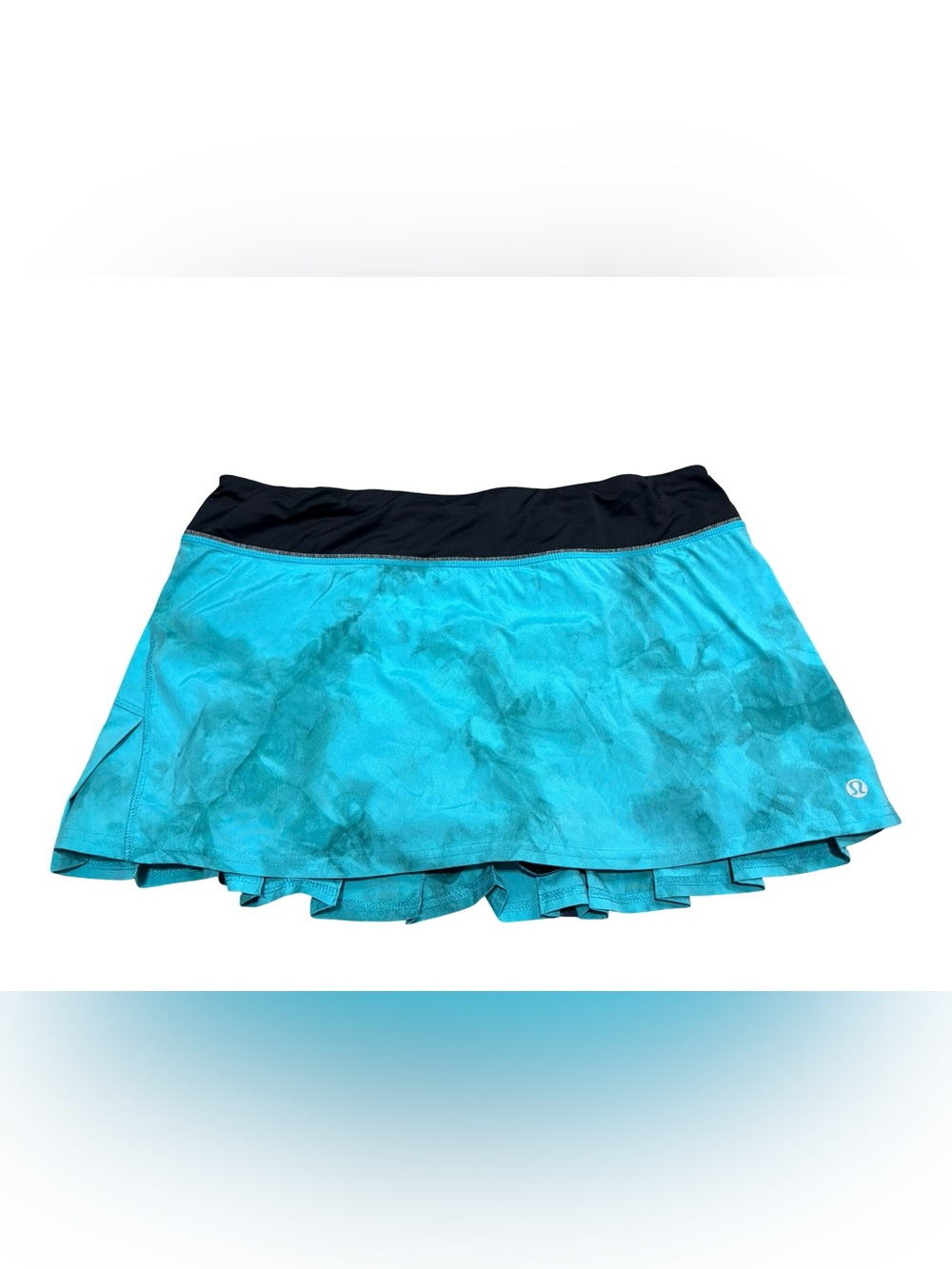 Lululemon Pace Setter Skirt Size 10 Pipeline Blue Pleated Tennis Skort